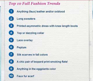 Top Fall Trends