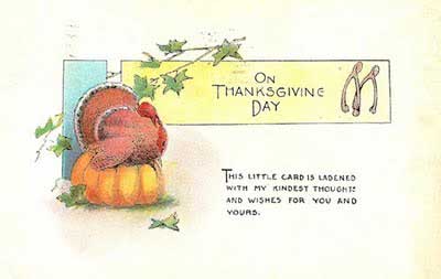 Vintage Thanksgiving Card from 1924