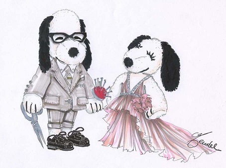 Snoopy & Belle by J. Mendel.