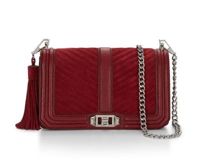 Rebecca Minkoff Love Quilted Leather & Suede Crossbody Bag 