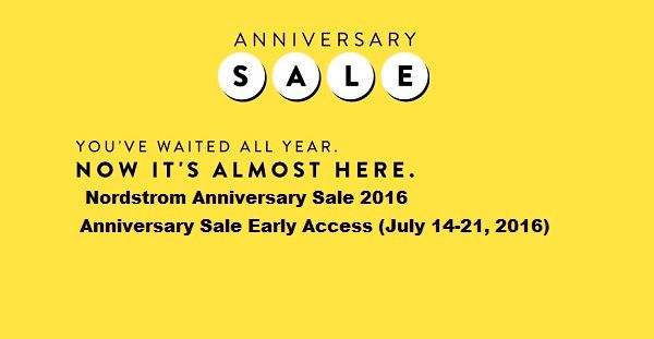 Nordstrom anniversary sale dates