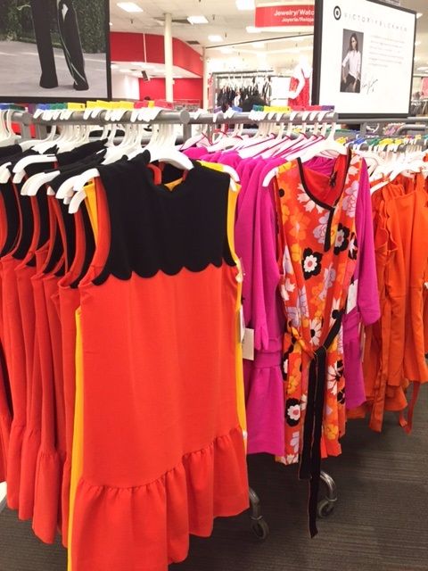 Victoria Beckham for Target on the racks in Los Angeles store.