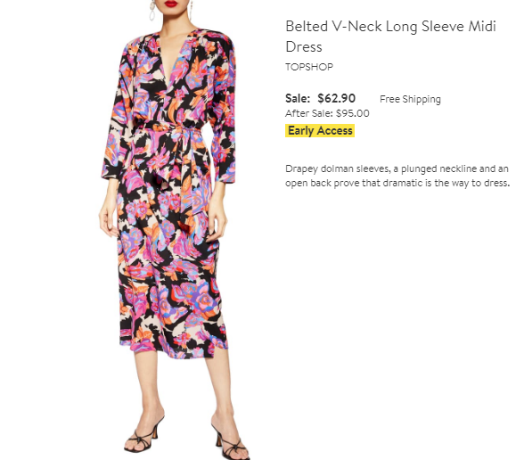 topshop v belted multi color dress n anniversary sale