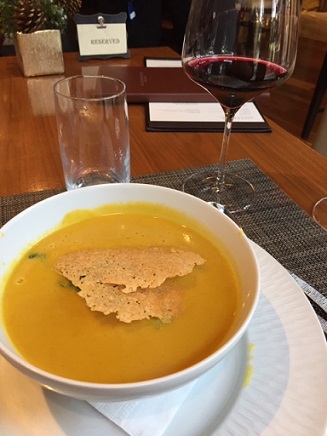 Pumpkin Soup and Pinot Noir at The Clement hotel