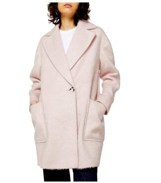 Topshop carly coat in pink