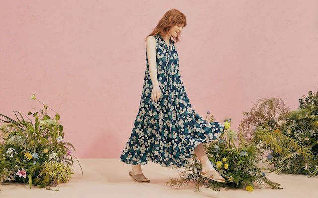 Th Floral Paul & Joe Tiered Sleeveless Dress from UNIQLO.