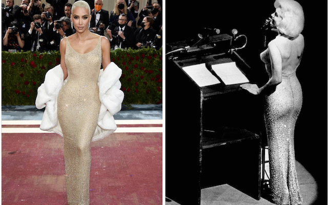 Kim K and Marilyn in Jean Louis Gown