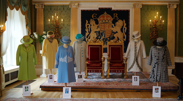 Angela Kelly QE 2 dresses, with hats and coats