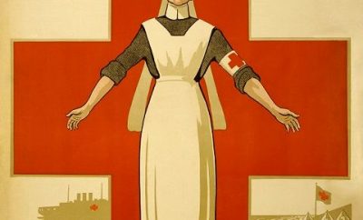red cross vintage poster