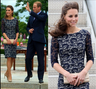 Kate Middleton's Lace Overlay Dress Doppelganger Hits the Racks
