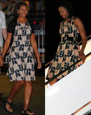 Michelle Obama in a Merona for Target Dress