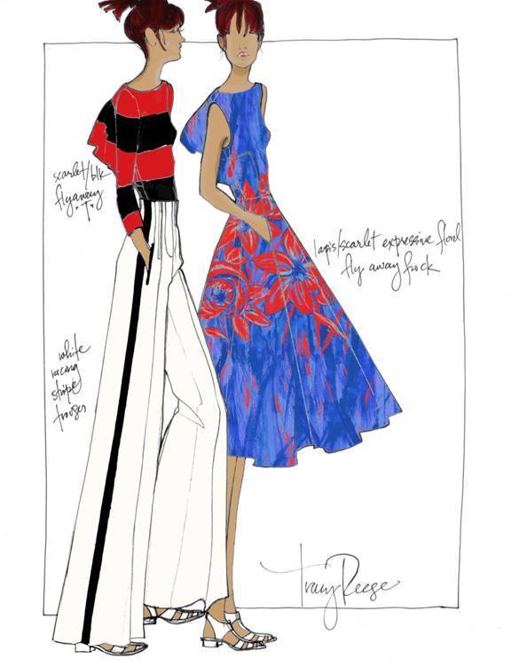 Tracy Reese Spring 2014  Sketch