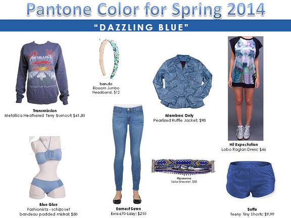 Pantone blue spring SS14