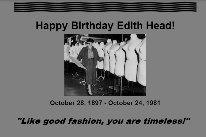 edith head b-day