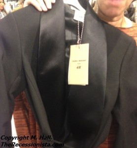 Detail on the Isabel Marant H&M Tuxedo Jacket (photo: M. Hall)