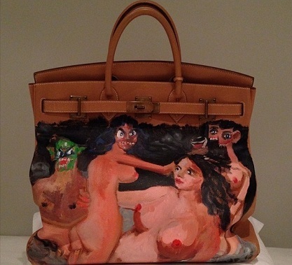Kim Kardashian's custom painted Birkin Bag