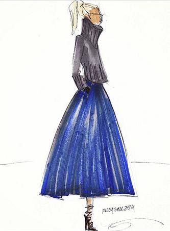 Designer Michelle Smith sketch from her Fall 2014 collection