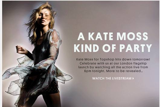 Kate Moss Launch as a Party