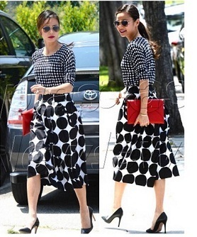 Jamie Chung in Banana Republic x Marimekko