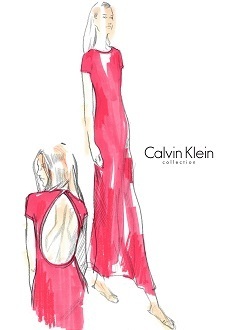 calvin Klein Belza stretch-crepe maxi dress