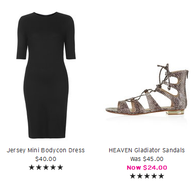 TOPSHOP Jersey_dress_and_gladiator_sandals
