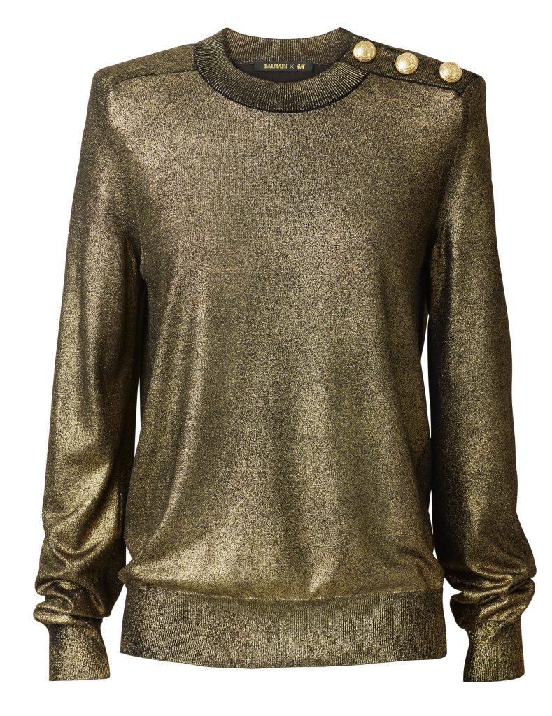 HM_Balmain_gold_sweater