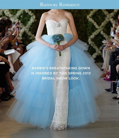 Oscar de la Renta's Barbie Doll Dresses Up In A Runway Bridal Gown