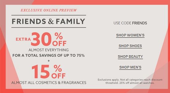 Lord and Taylor Friends & Family Sale
