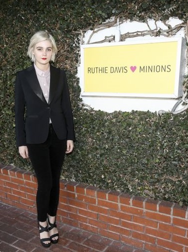 Allie Teilz attends Ruthie Davis x Minions Launch wearing RDXMINS Pop Star Platform.