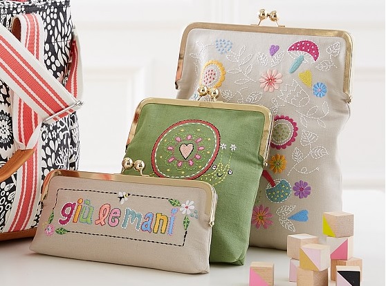 Margherita Missoni Embroidered Pouches from Pottery Barn Kids