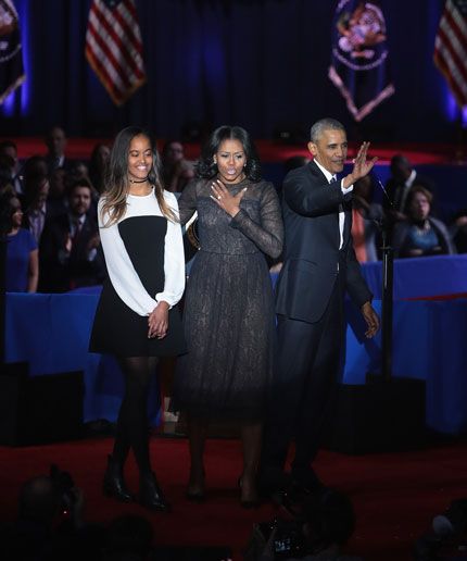Michelle and Malia Obama
