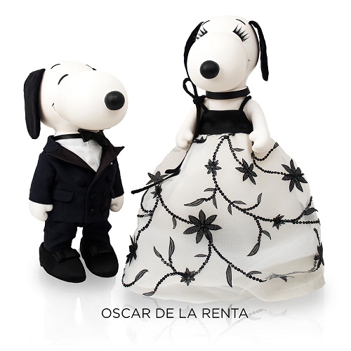  Snoopy and Belle in Oscar de la Renta .