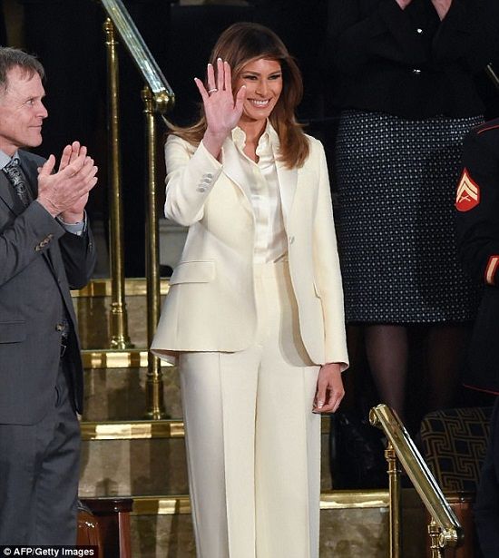 Melanie WHite Suit State of the Union